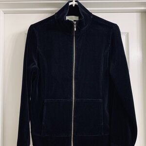 Talbots Brand Women's Black Velour Jacket, Size Medium